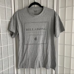billabong gray graphic crew neck t-shirt